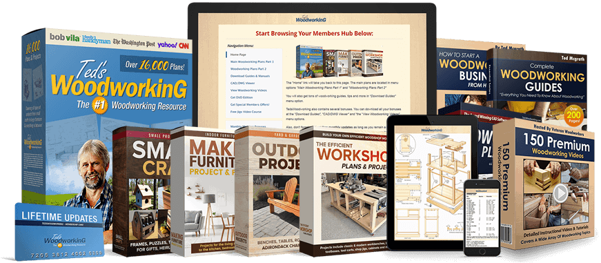 Ted's Woodworking complete package of 16,000+ woodworking plans
